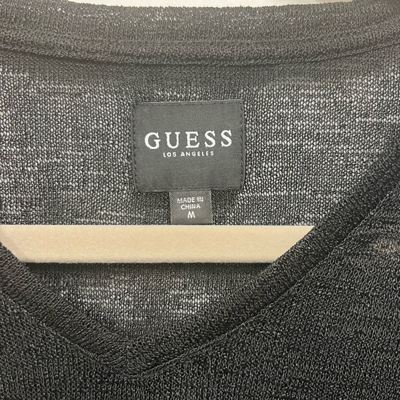 GUESS Men's V-Neck Tee Bundle - Set of 2 (Black & White) Size M - Picture 4 of 13